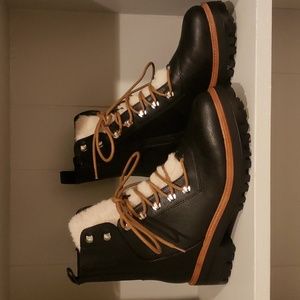 Nine West Ivani Faux Fur Combat Boot